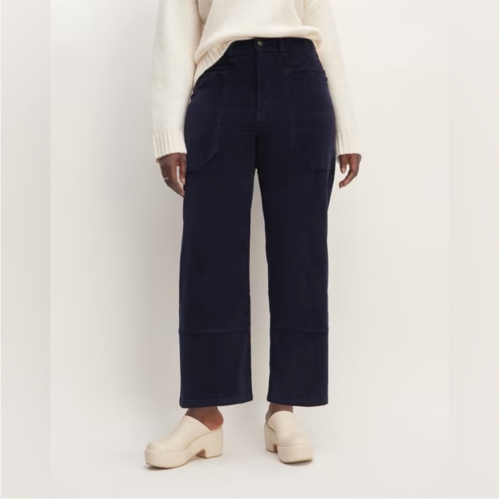 Everlane Gardener Wide Leg Corduroy Pant Navy | Women’s Size 14